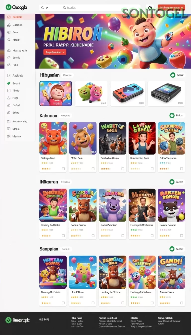 Cuplikan layar F08 — menu navigasi